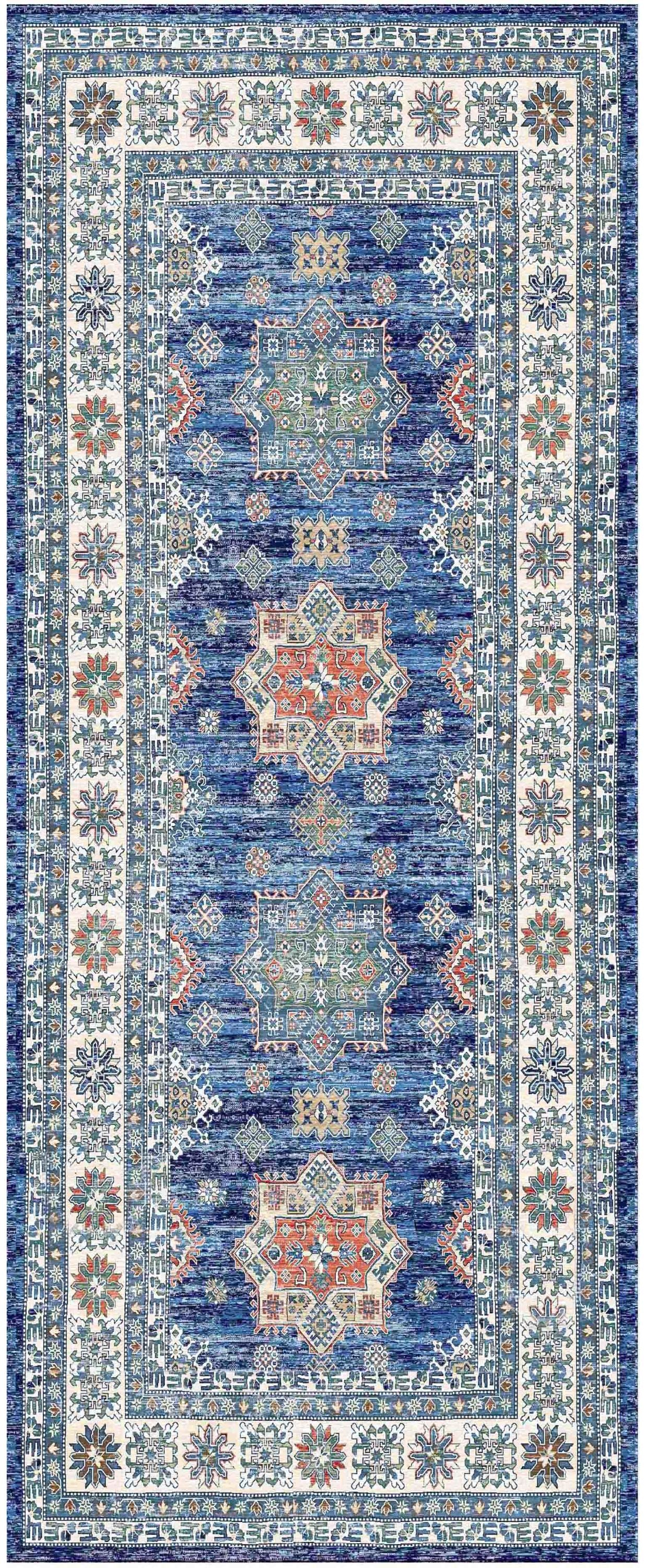 Nourison Fulton 1'10" x 5' Blue Vintage Indoor Rug