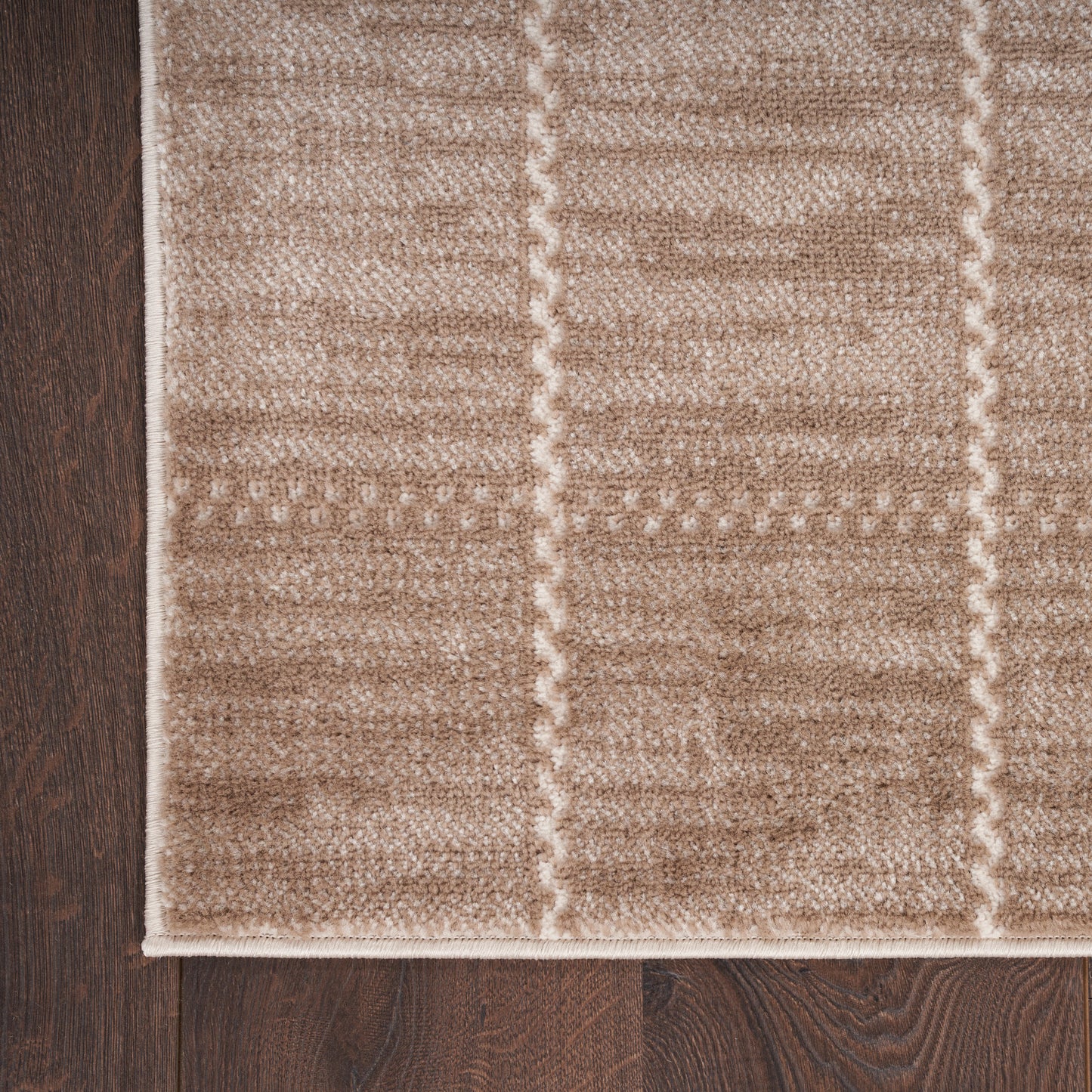 Nourison Serenity Home 5'3" x 7'3" Mocha Ivory Modern Indoor Rug