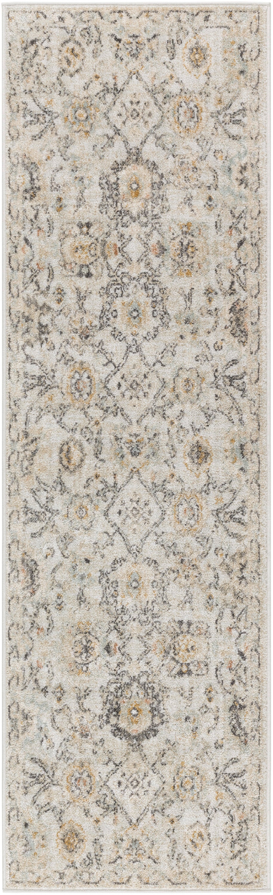 Nourison Oushak Home 2' x 6' Grey Vintage Indoor Rug