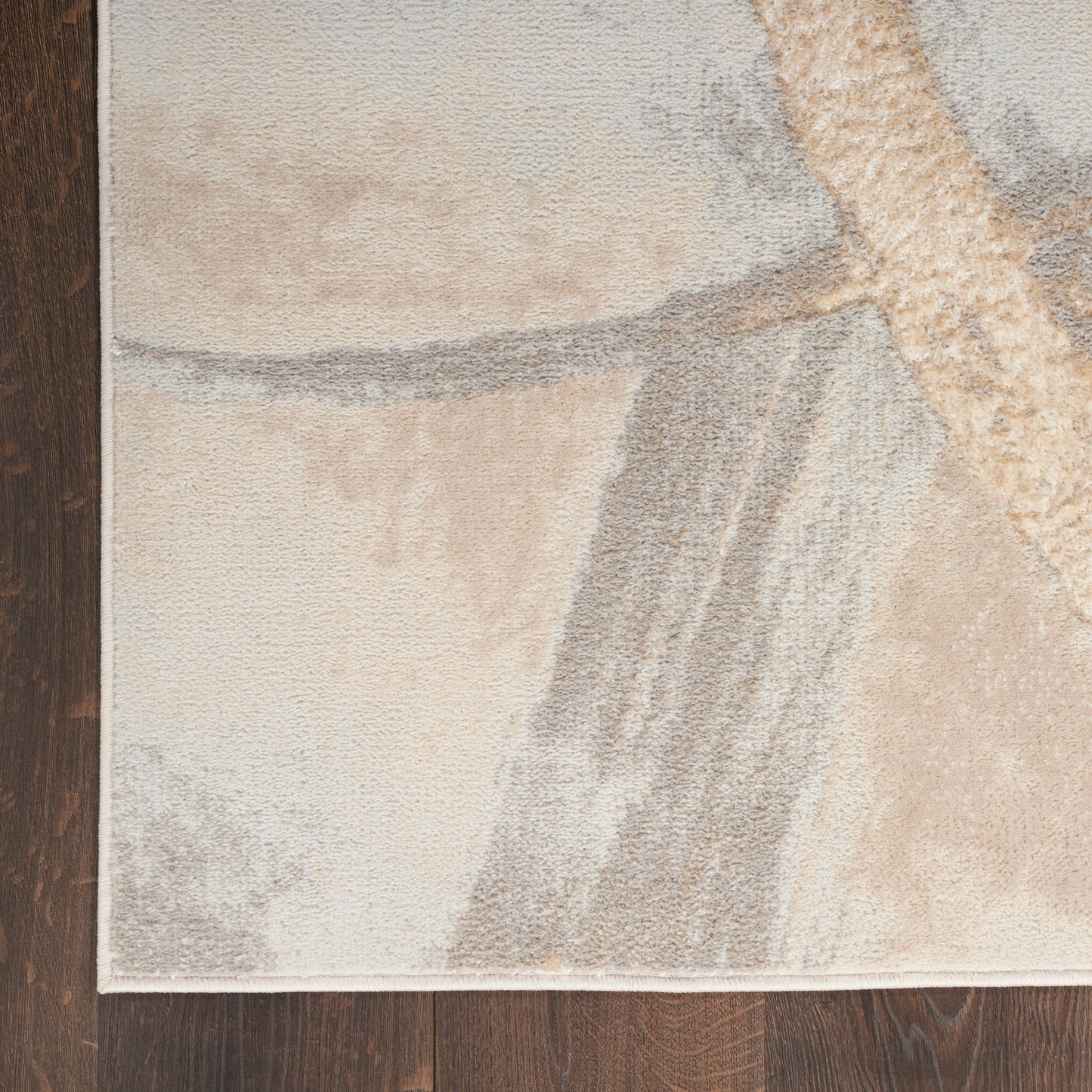 Inspire Me! Home Décor Brushstrokes 7'10" x 9'10" Beige Grey Modern Indoor Rug