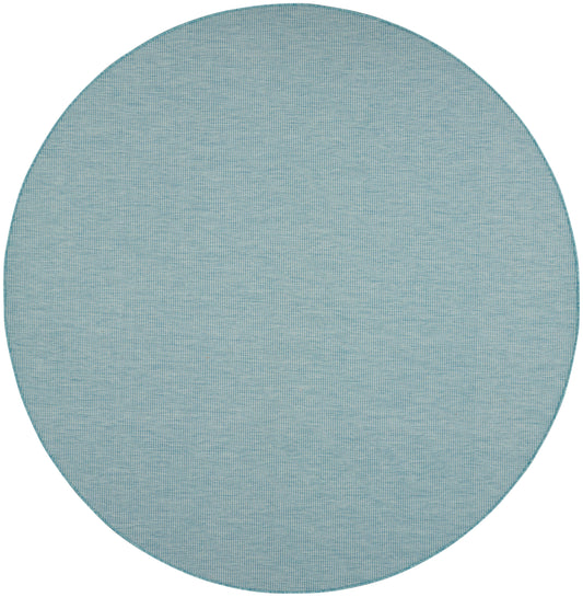 Nourison Positano 8' x Round Aqua Modern Rug