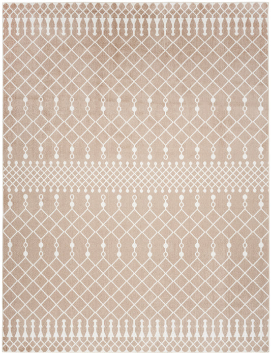 Nourison Astra Machine Washable 9' x 12' Taupe Bohemian Indoor Rug