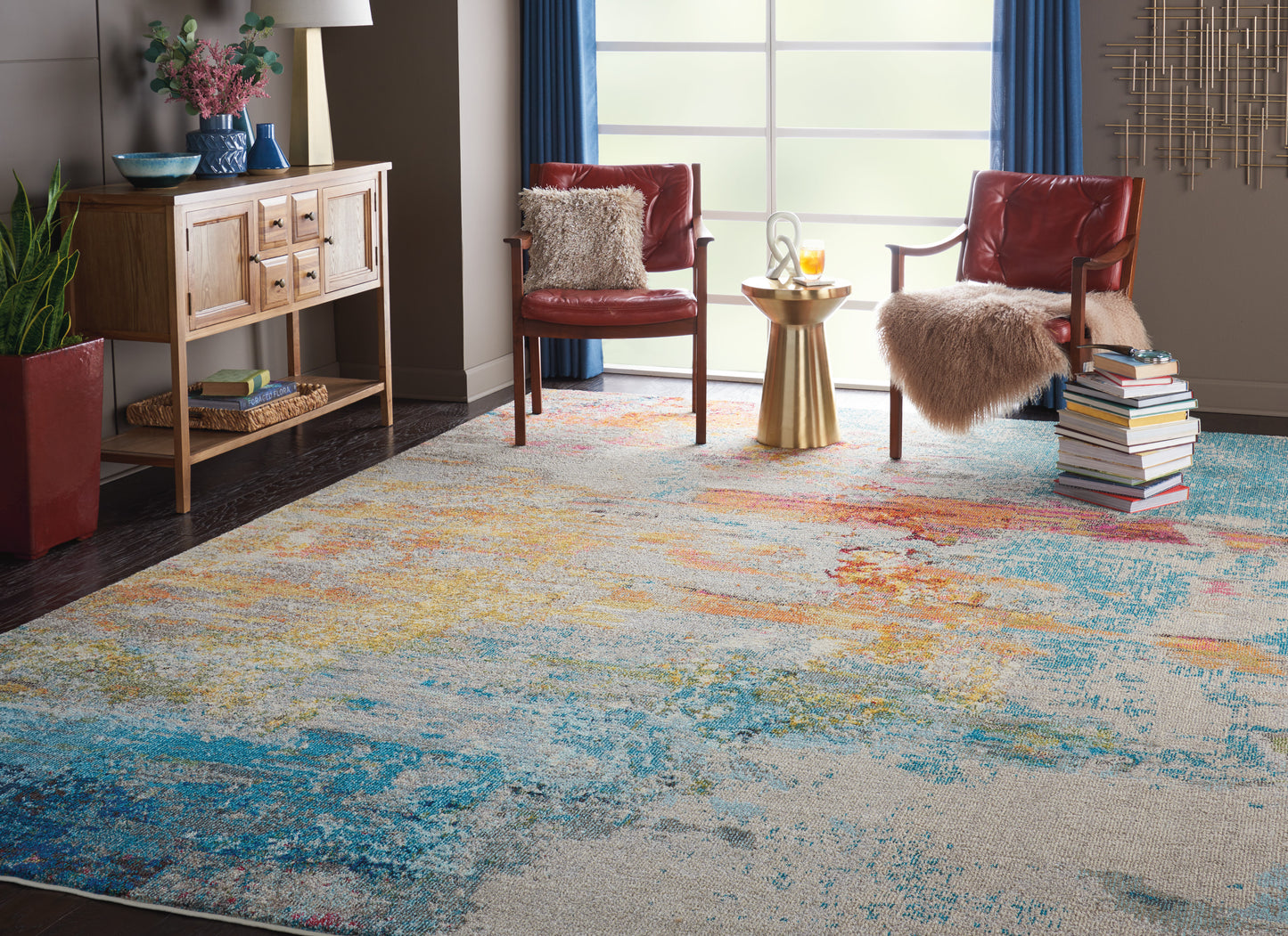 Nourison Celestial 10' x 14' Sealife Modern Indoor Rug