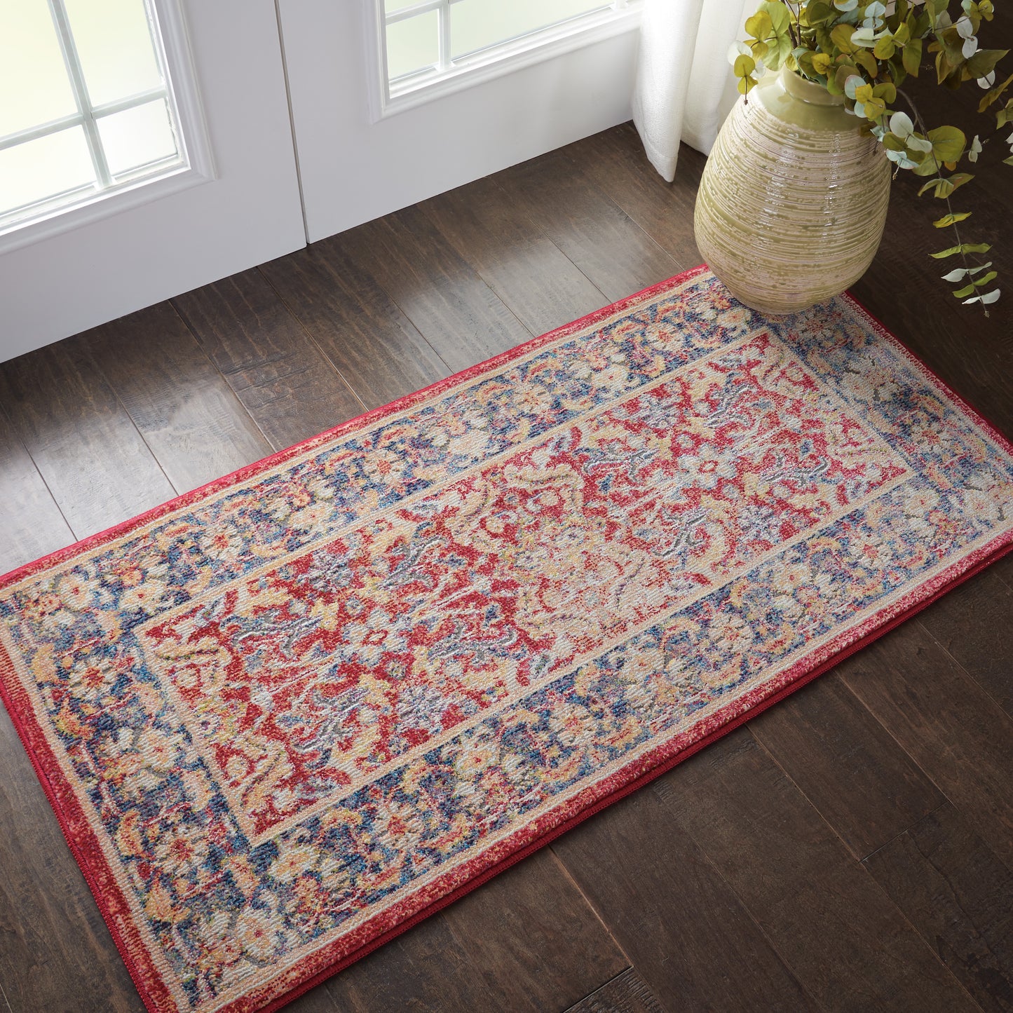 Nourison Ankara Global 2' x 4' Red Vintage Indoor Rug