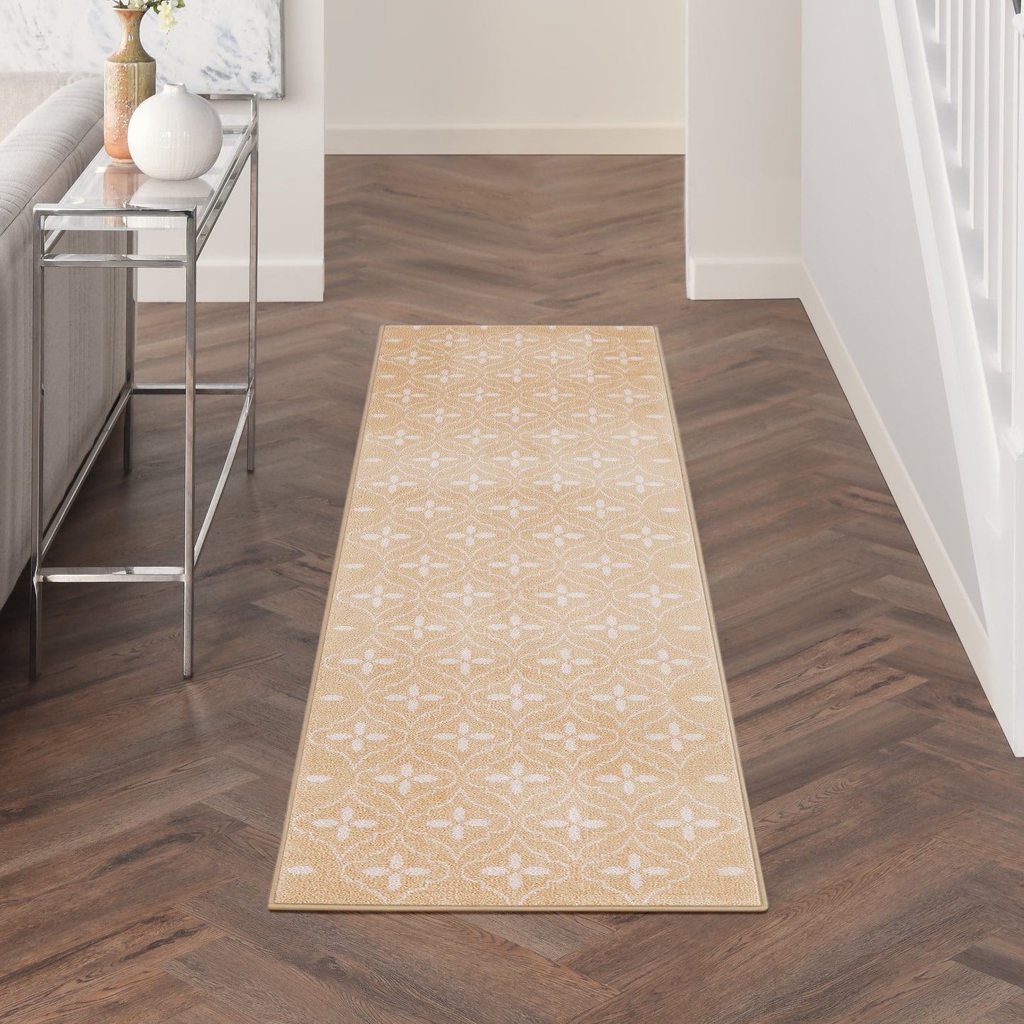 Nourison Nourison Essentials 2'2" x 7'6" Beige Ivory Modern Rug