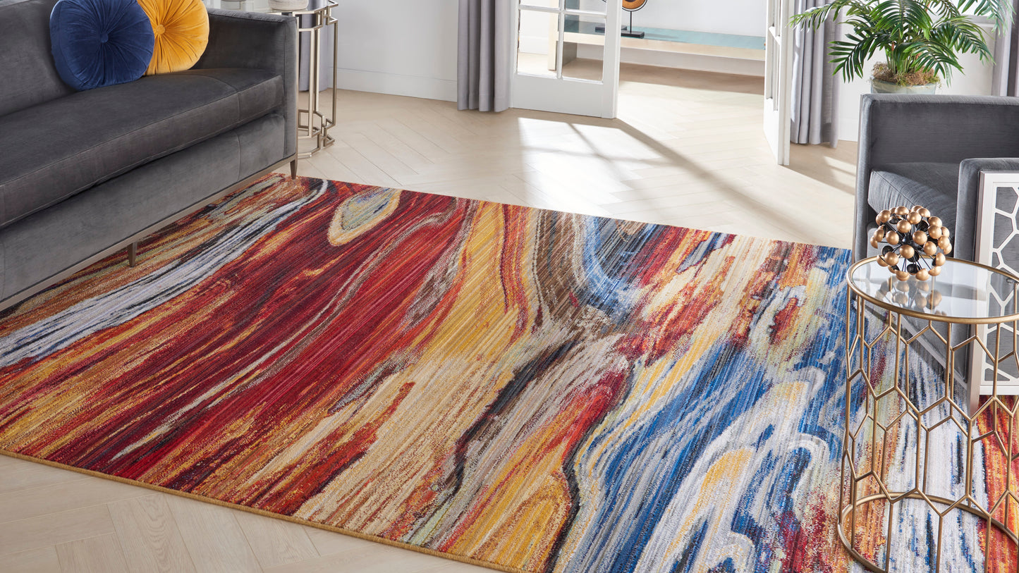 Nourison Chroma 8'6" x 11'6" Lava Flow Modern Indoor Rug