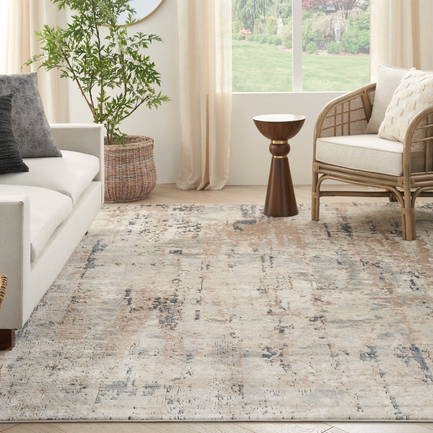 Nourison Quarry 5'3" x 7'3" Beige Grey Modern Indoor Rug