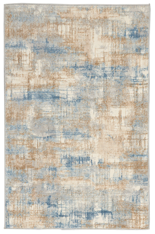 Calvin Klein CK950 Rush 3'2" x 5' Blue Beige Modern Indoor Rug