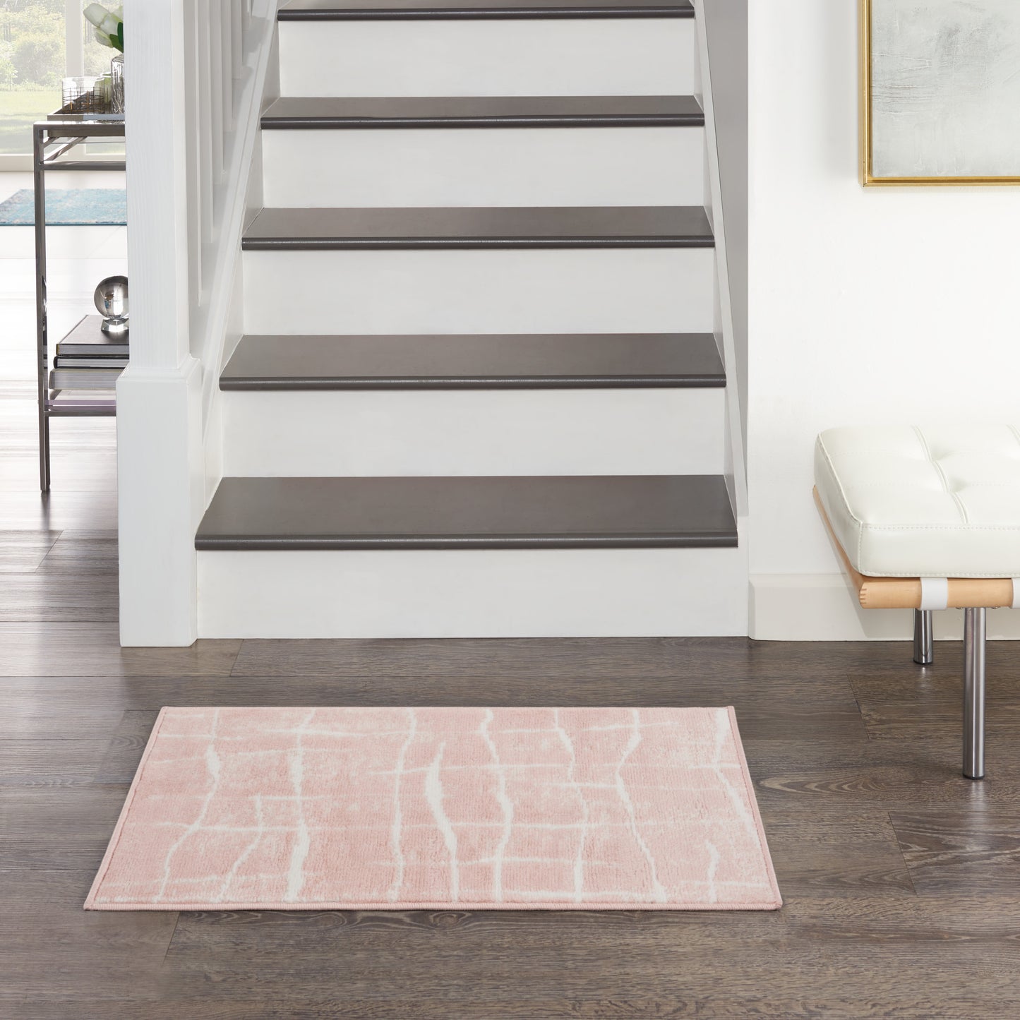 Nourison Whimsicle 2' x 3' Pink Ivory Modern Indoor Rug