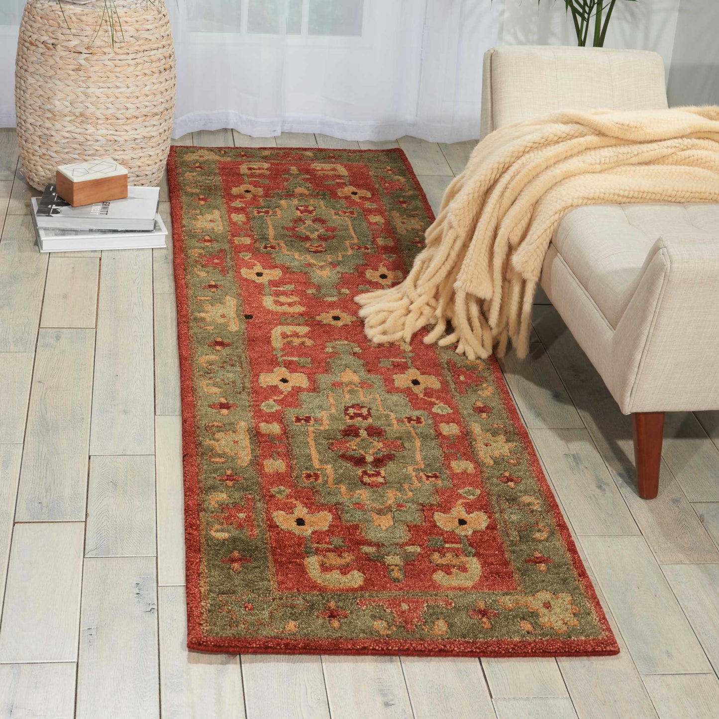 Nourison Tahoe 2'3" x 8' Rust Traditional Indoor Rug