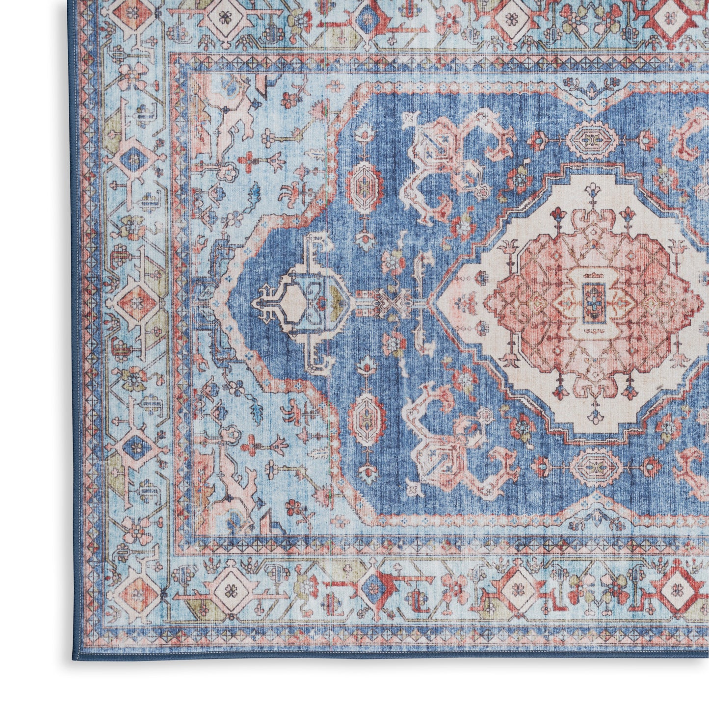 Nourison Fulton 1'10" x 5' Blue Vintage Indoor Rug