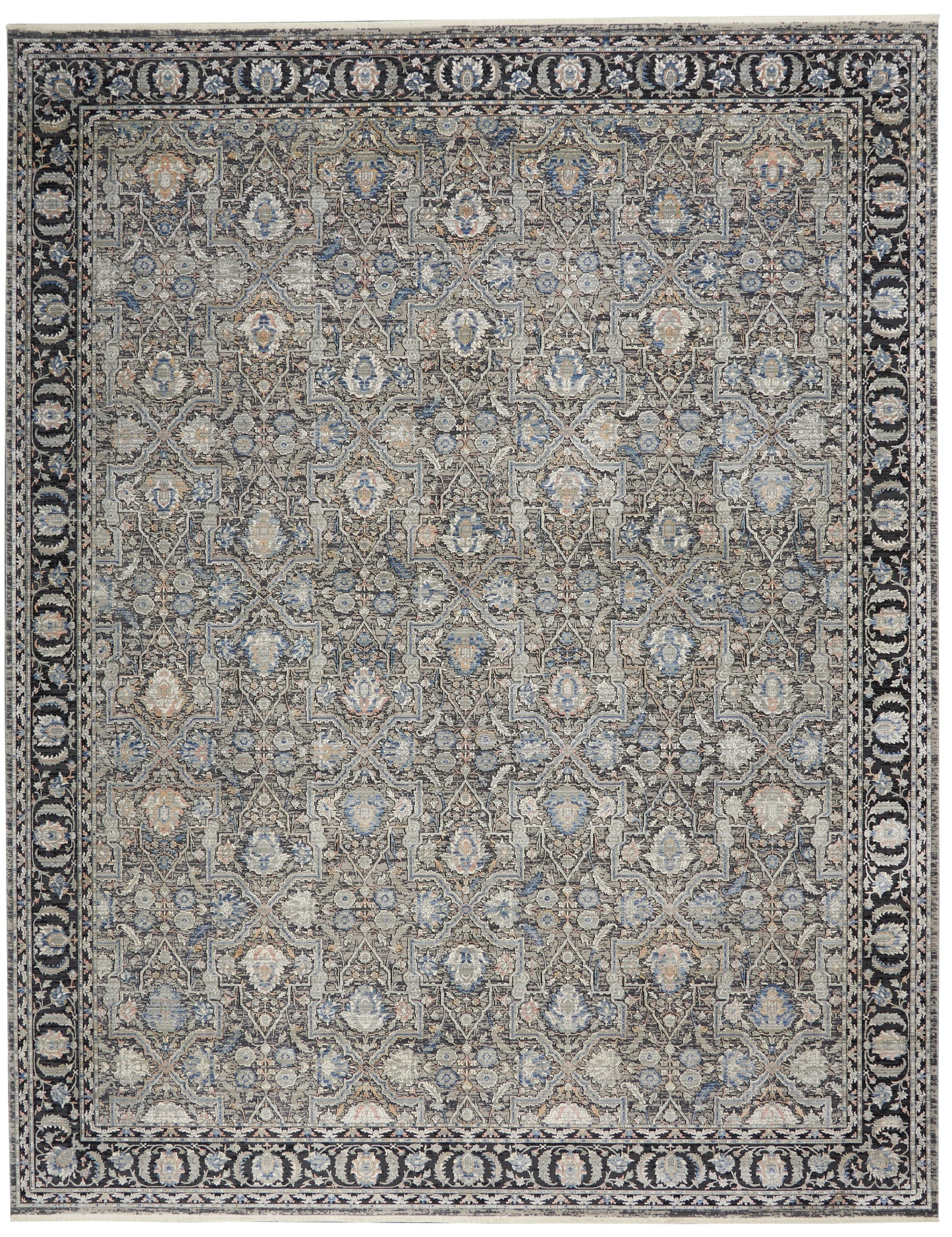 Nourison Starry Nights 8' x 10' Grey/Navy Vintage Indoor Rug