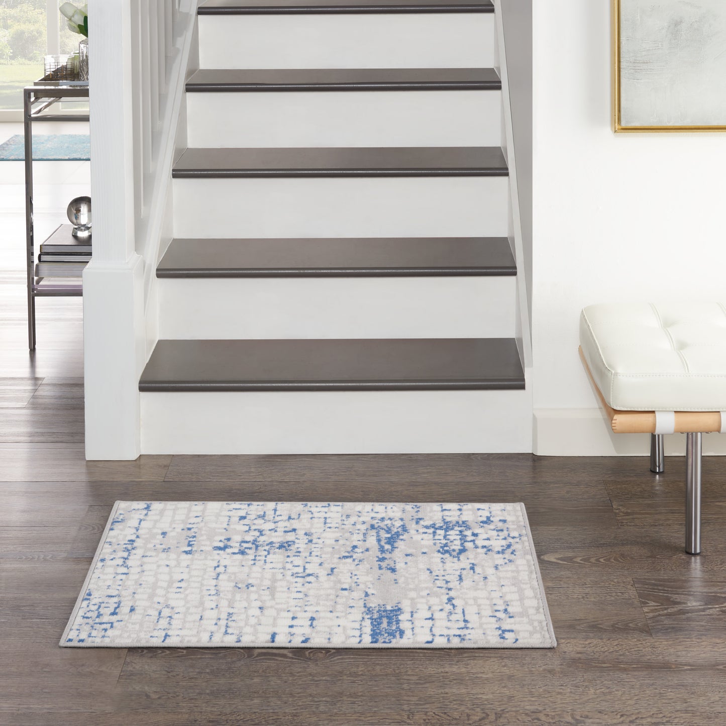 Nourison Whimsicle 2' x 3' Grey Blue Modern Indoor Rug