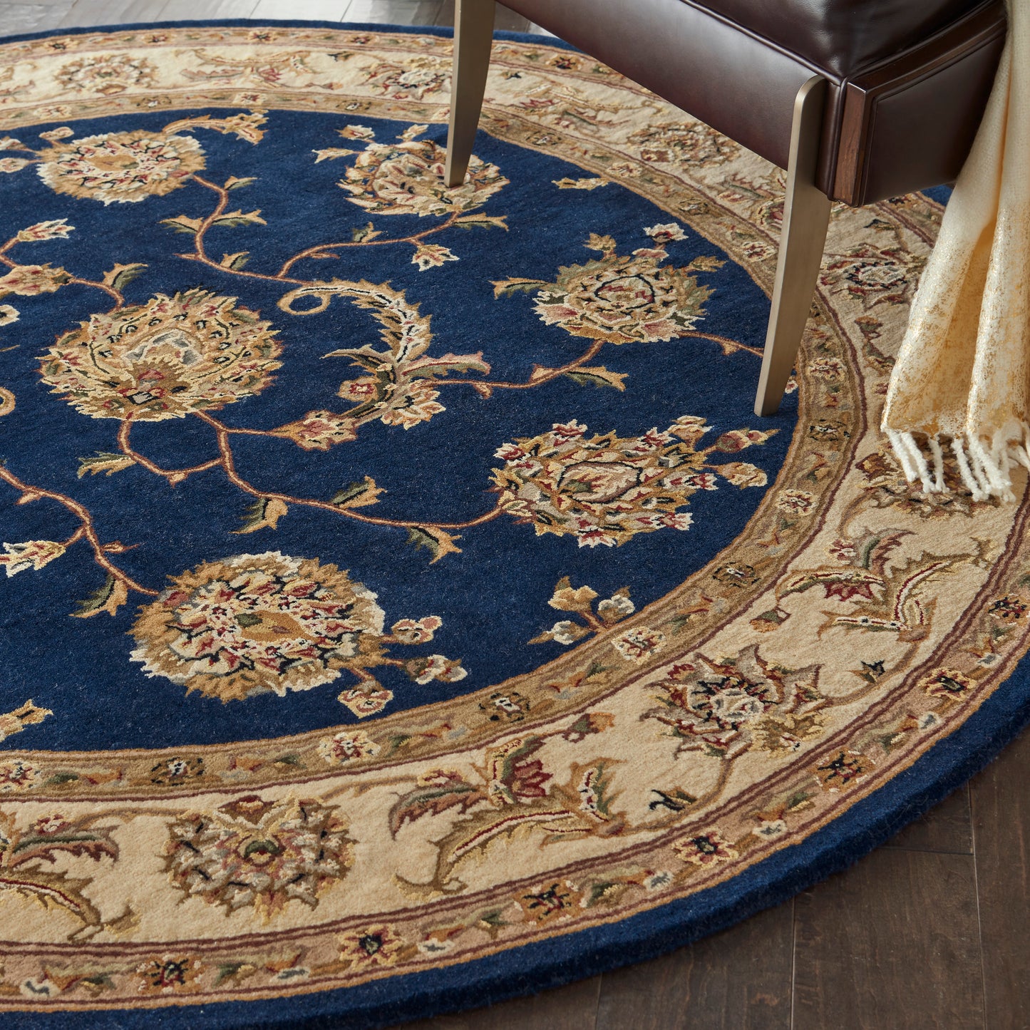 Nourison Nourison 2000 6' x Round Navy Traditional Indoor Rug