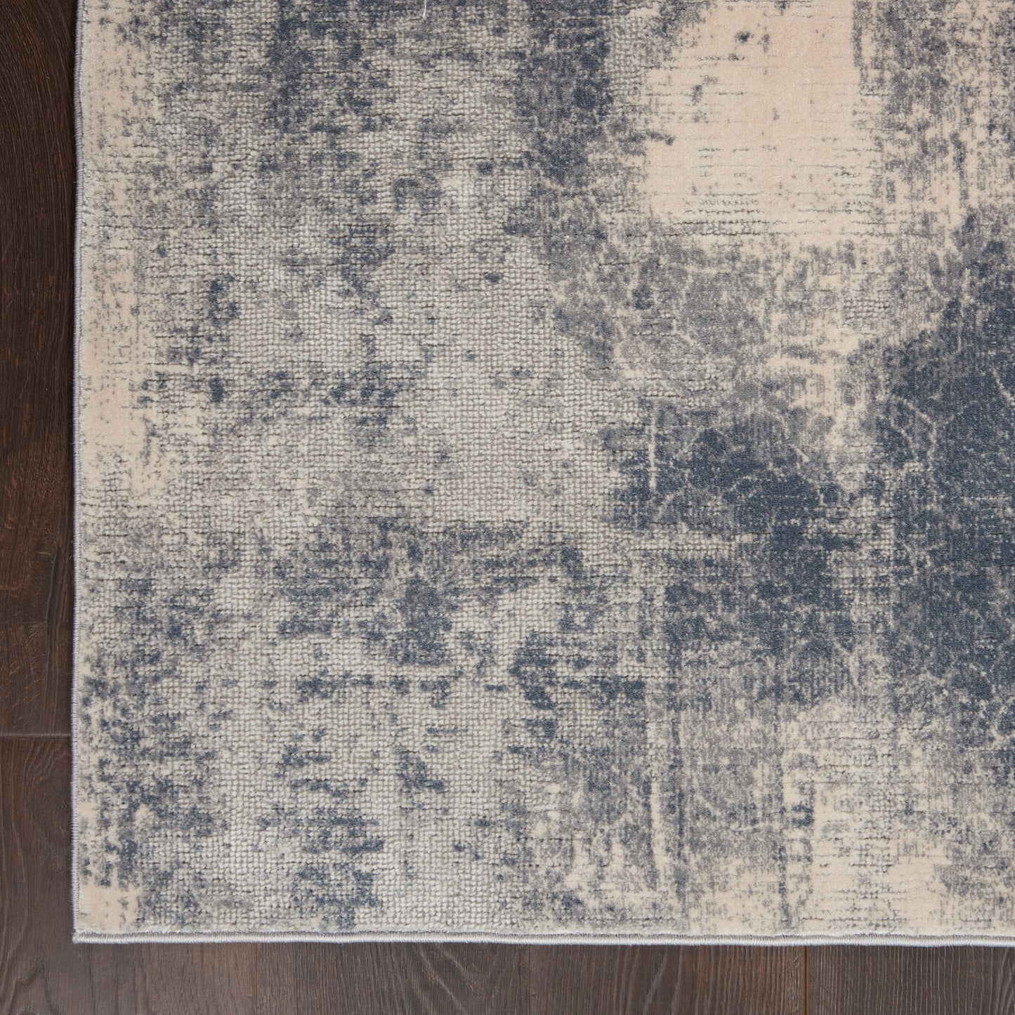 Nourison Rustic Textures 3'11" x 5'11" Blue Ivory Modern Indoor Rug