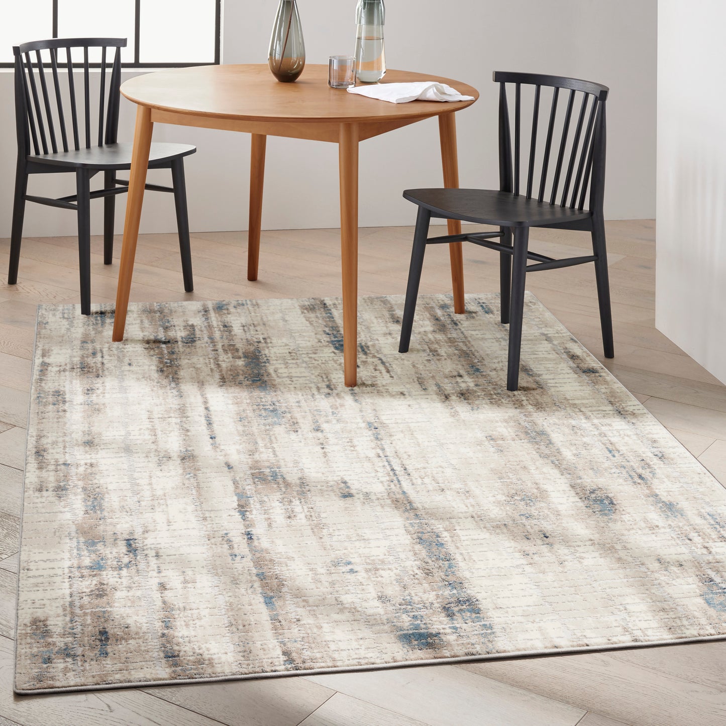 Calvin Klein CK022 Infinity 6' x 9' Ivory Grey Blue Modern Indoor Rug