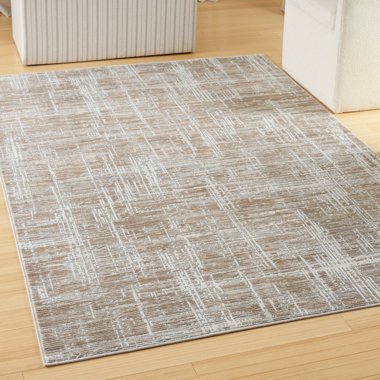 Nourison Home Texture 7'10" x 9'10" Beige Grey Modern Indoor Rug