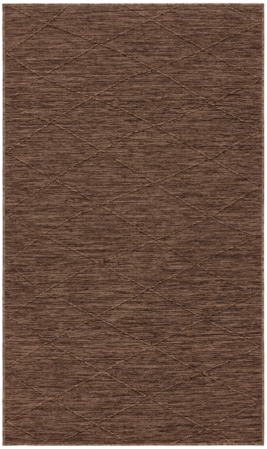 Nourison Washable Solutions 3' x 5' Mocha Modern Rug