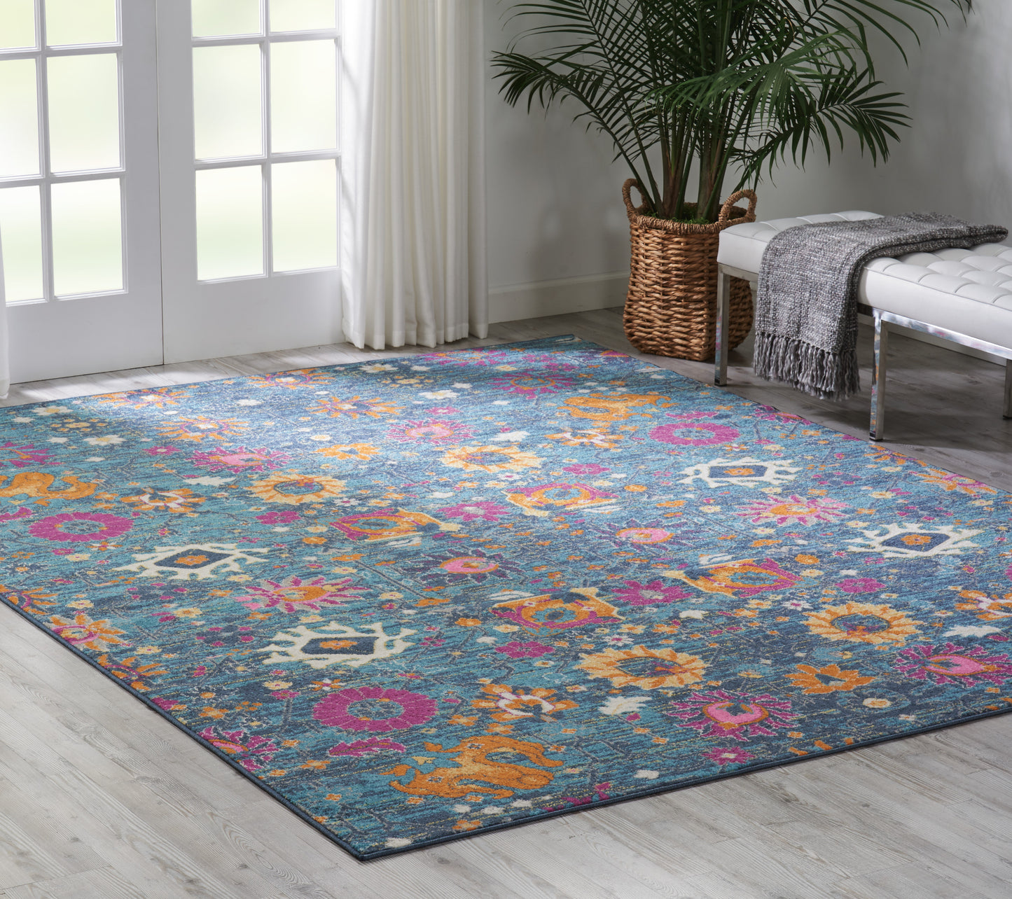 Nourison Passion 6'7" x 9'6" Denim Bohemian Indoor Rug