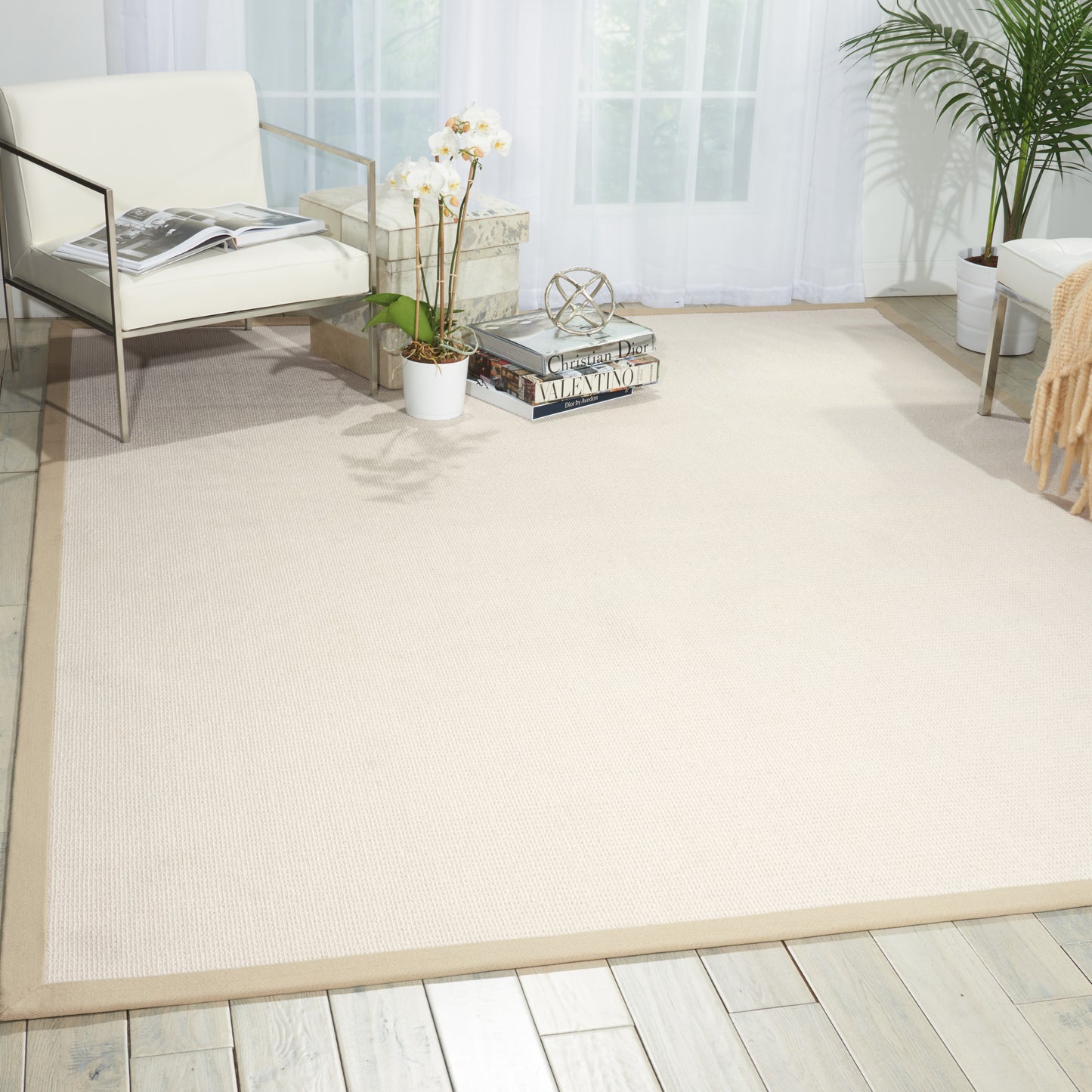 Nourison Sisal Soft 8' x 10' White Farmhouse Indoor Rug