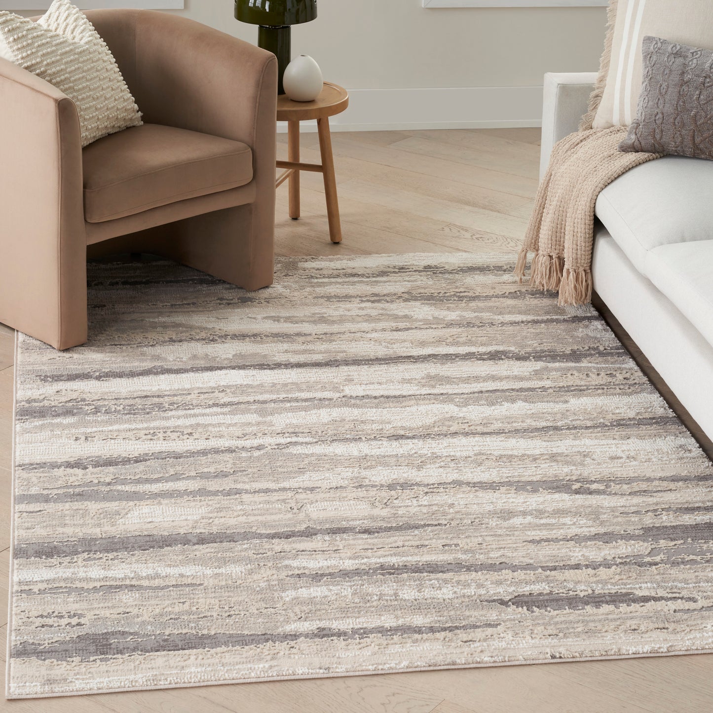 Nourison Sustainable Trends 6' x 9' Ivory Multicolor Modern Indoor Rug