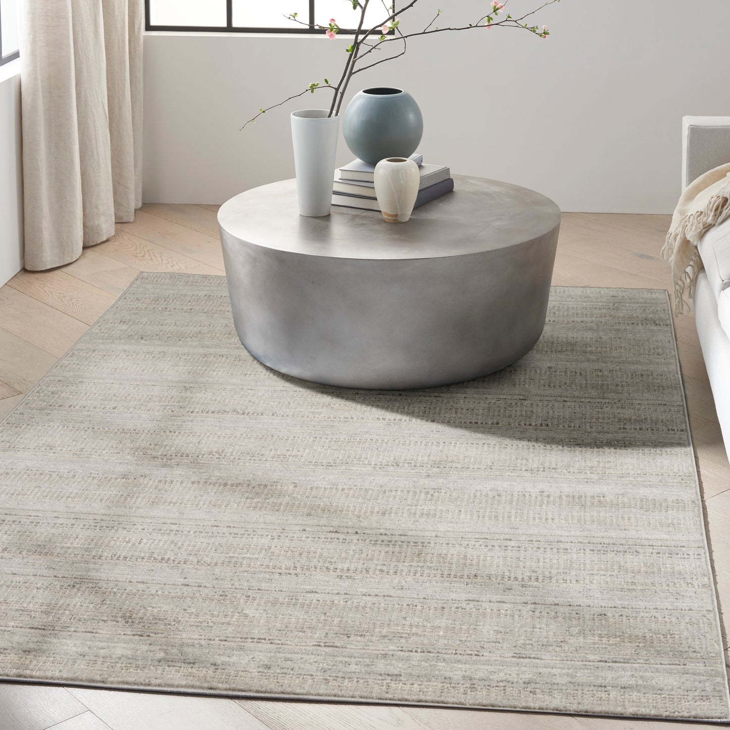 Calvin Klein CK011 Verdant 7'10" x 9'10" Light Grey Modern Indoor Rug