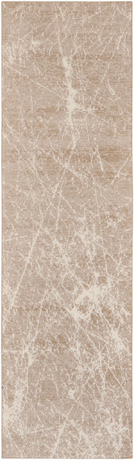 Nourison Exhale 2'2" x 7'6" Mocha Ivory Modern Indoor Rug