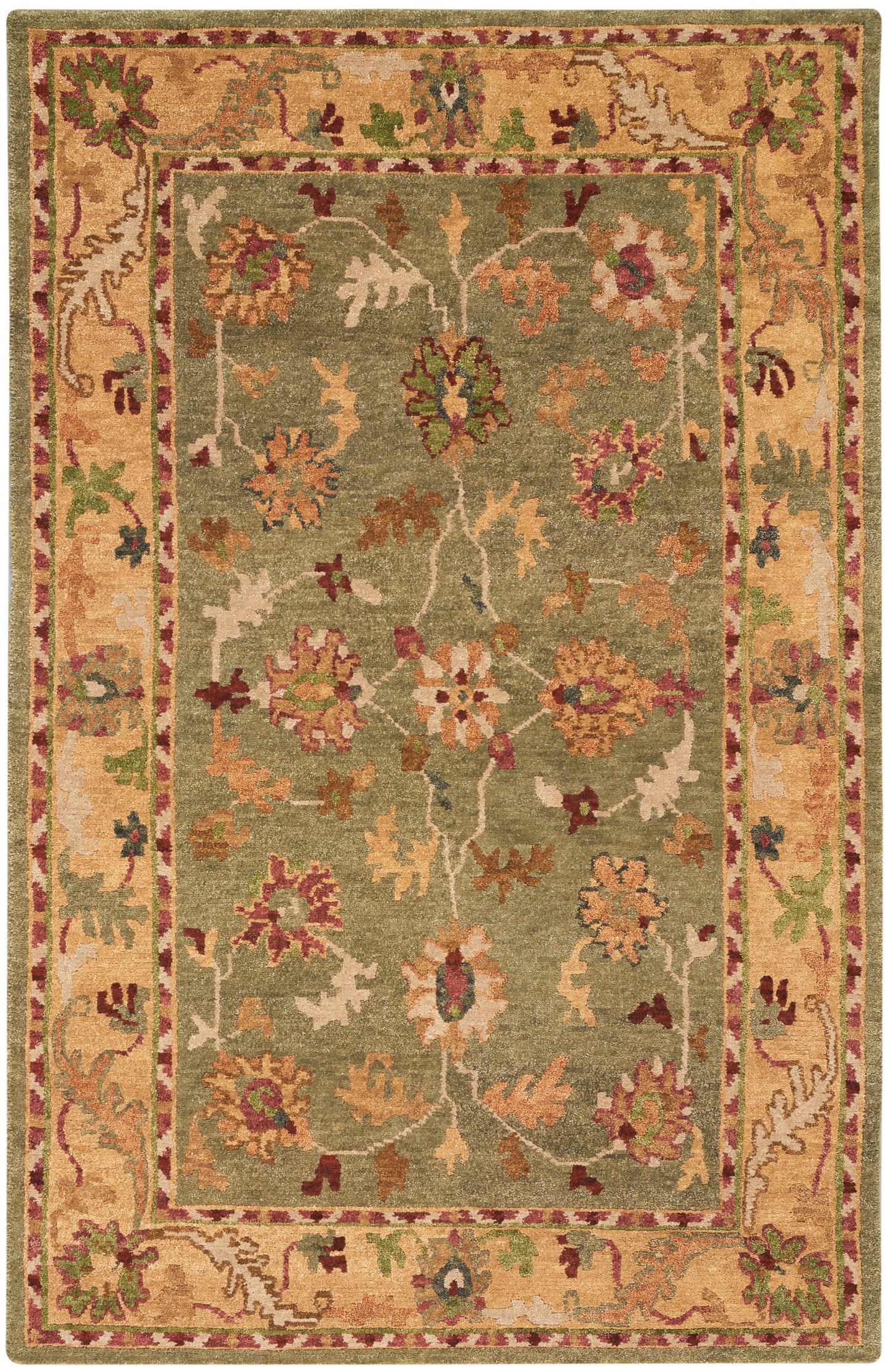 Nourison Tahoe 5'6" x 8'6" Green Traditional Indoor Rug