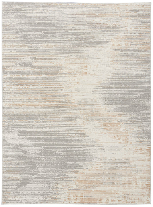 Calvin Klein CK011 Verdant 5'3" x 7'3" Ivory/Grey Modern Indoor Rug