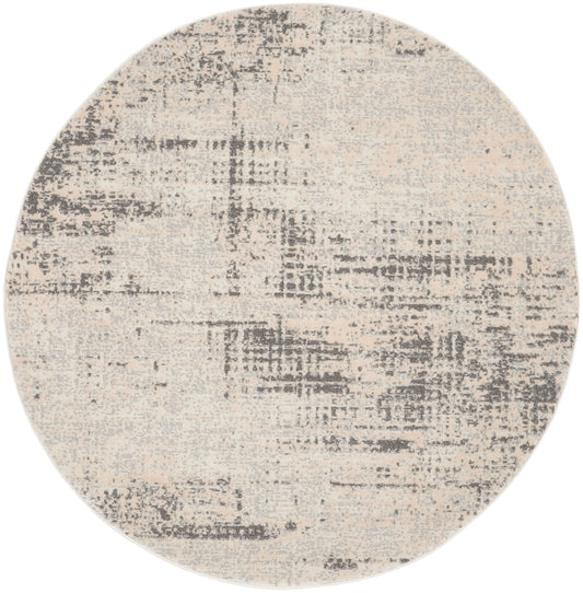 Calvin Klein CK950 Rush 4' x Round Ivory Beige Modern Indoor Rug