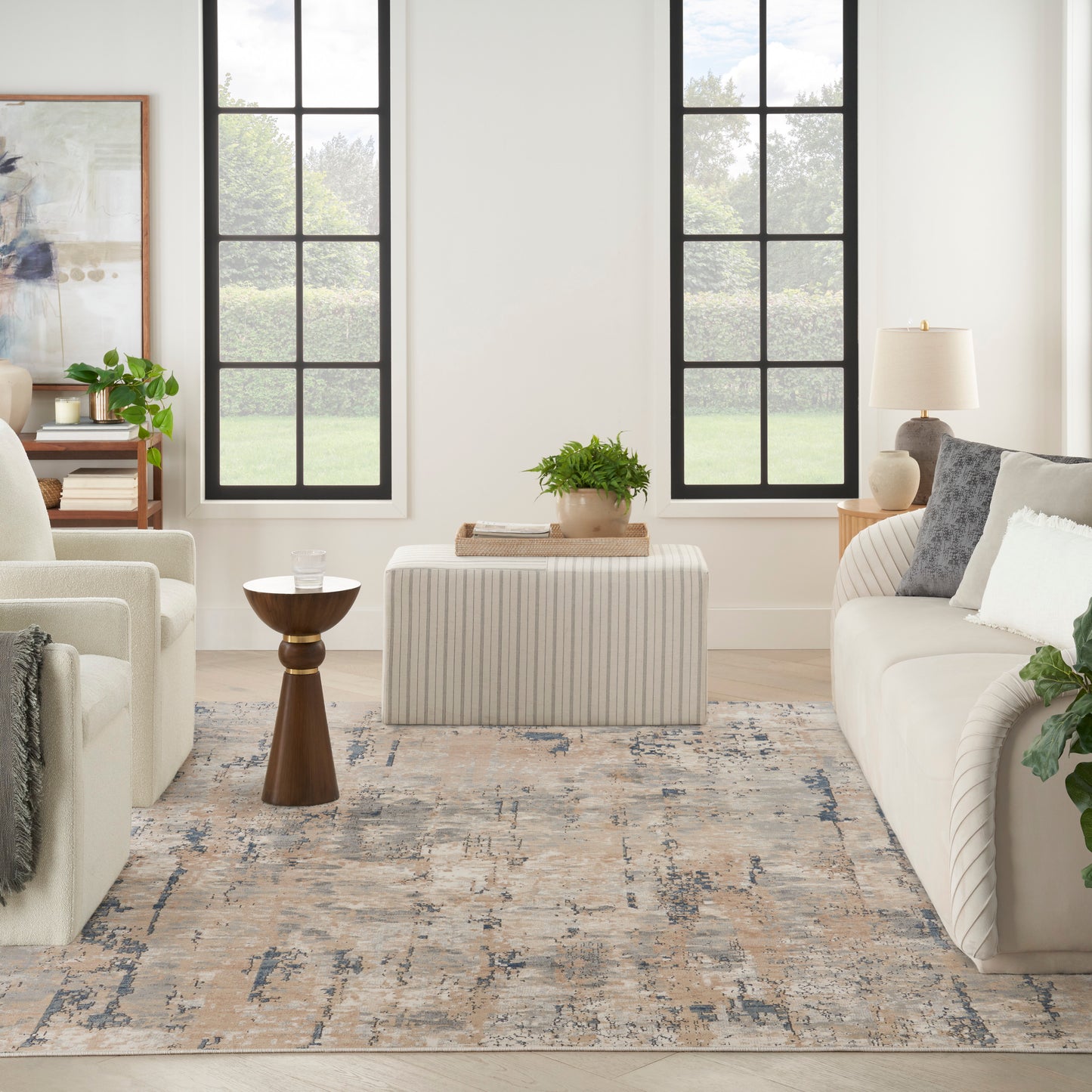 Nourison Quarry 7'10" x 9'10" Beige Grey Modern Indoor Rug