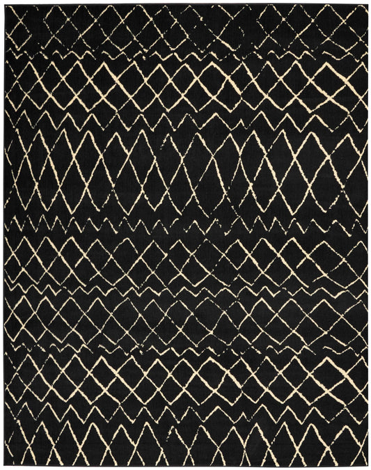 Nourison Grafix 7'10" x 9'10" Black Bohemian Indoor Rug