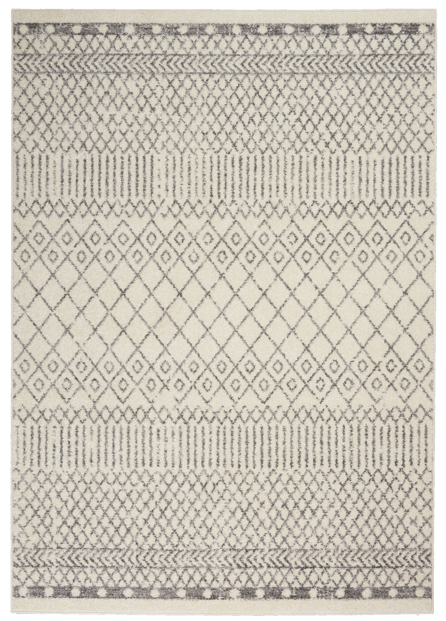 Nourison Passion 3'9" x 5'9" Ivory/Grey Bohemian Indoor Rug