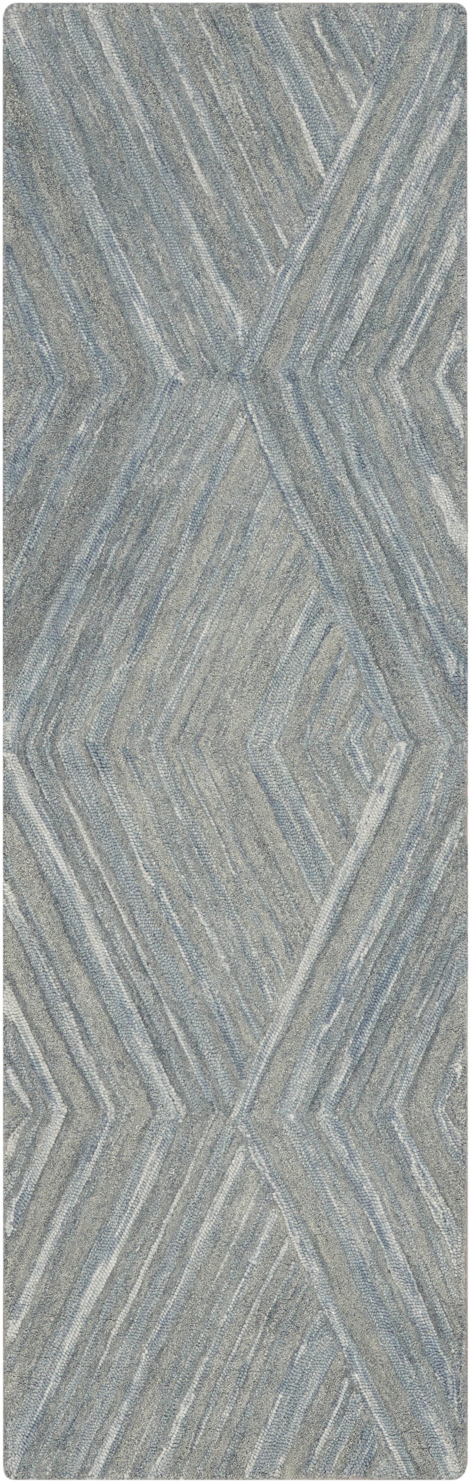 Nourison Graceful 2'3" x 7'6" Blue Modern Indoor Rug