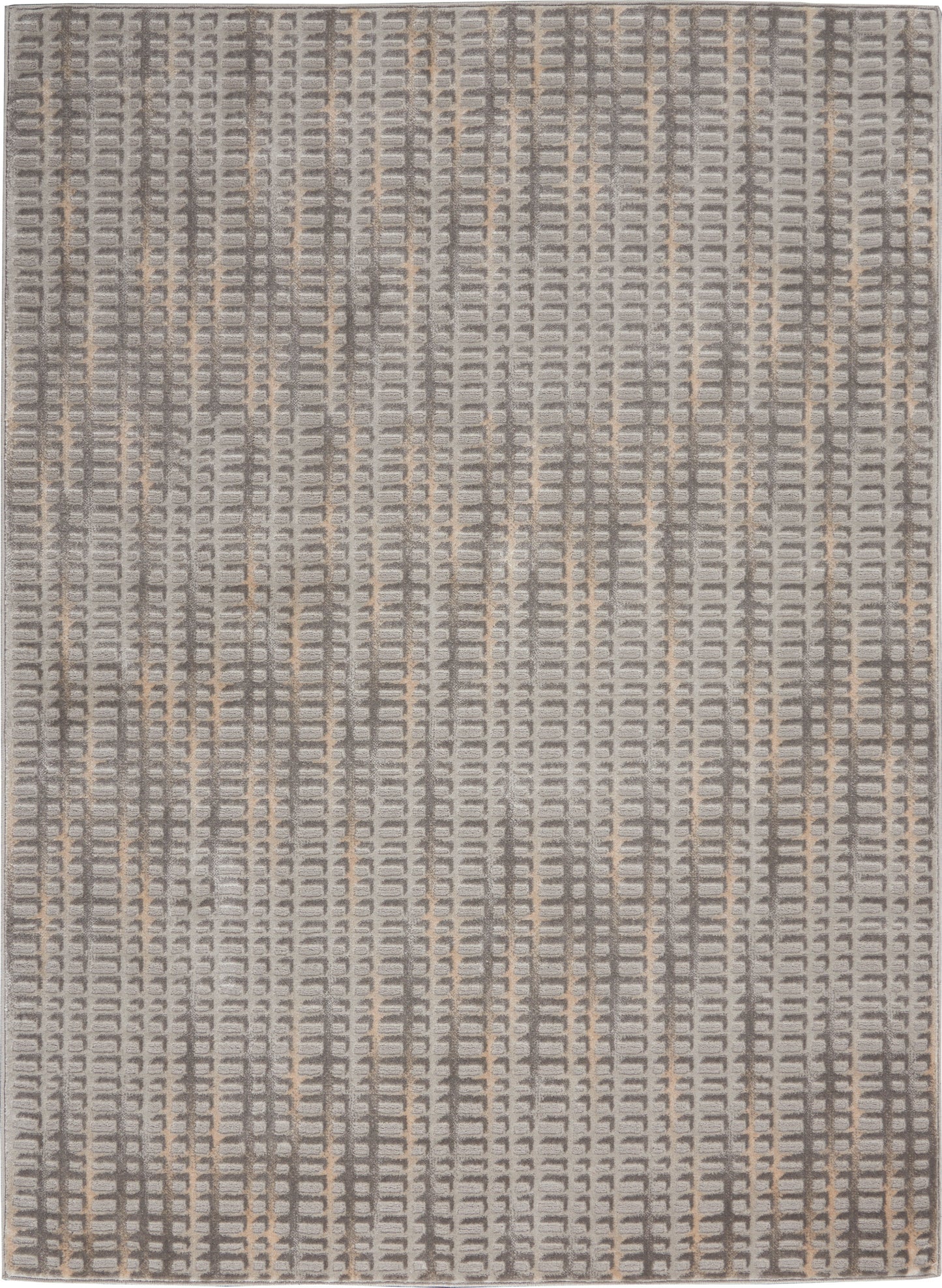 Nourison Solace 5'3" x 7'3" Grey Beige Contemporary Indoor Rug