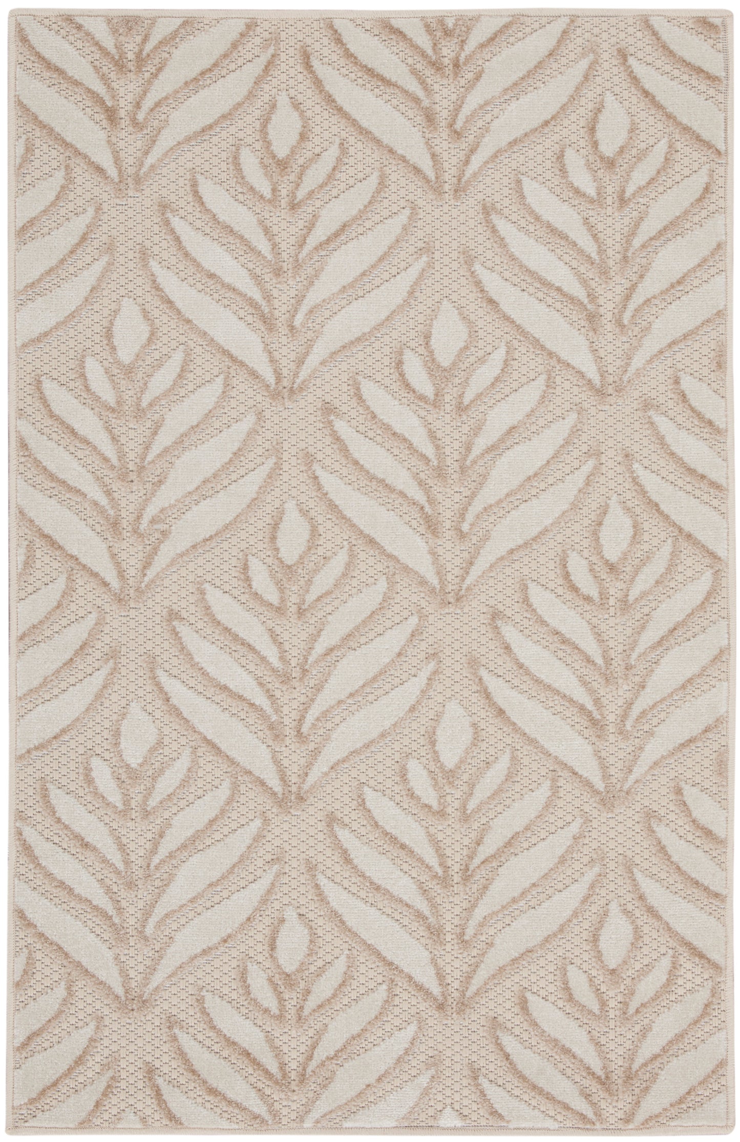 Nourison Aloha 2'8" x 4' Ivory Grey Tropical Rug