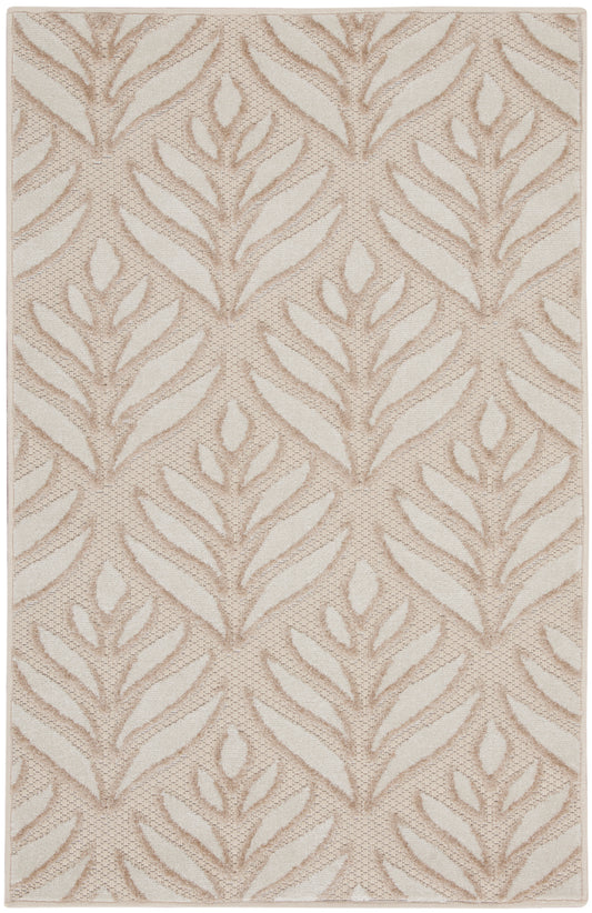 Nourison Aloha 2'8" x 4' Ivory Grey Tropical Rug