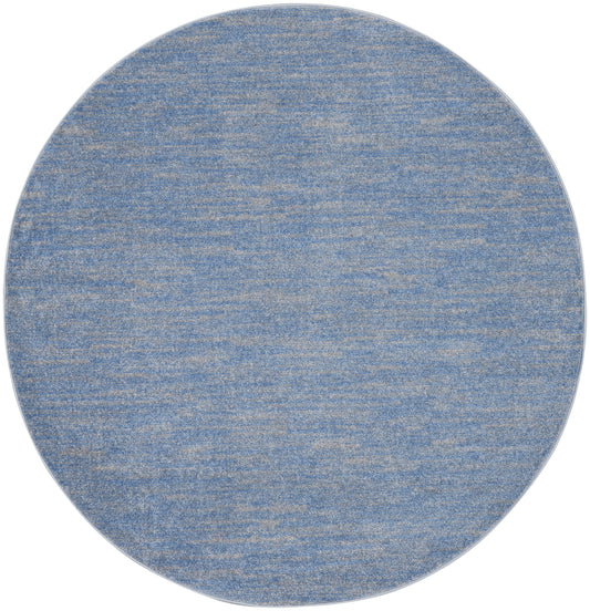 Nourison Nourison Essentials 6' x Round Blue/Grey Outdoor Rug