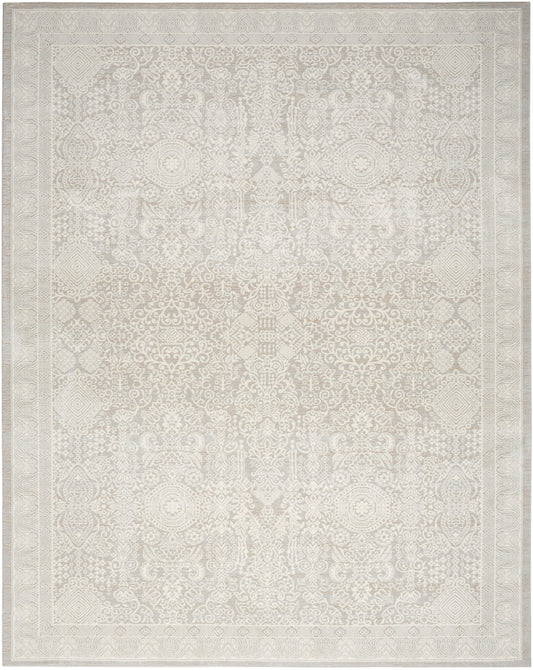 Nourison Eco Cycle 7'10" x 9'10" Silver Ivory Vintage Indoor Rug