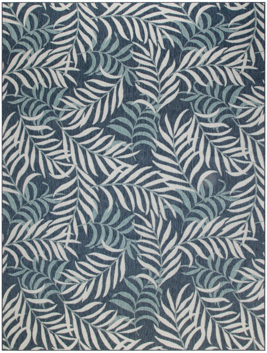 Nourison Garden Oasis 8' x 10' Navy Tropical Rug