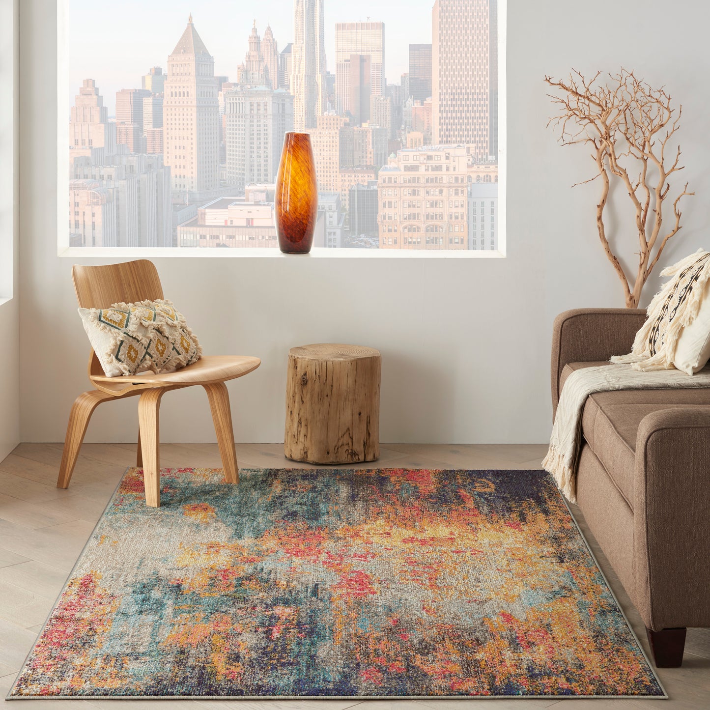 Nourison Celestial 3'11" x 5'11" Multicolor Modern Indoor Rug