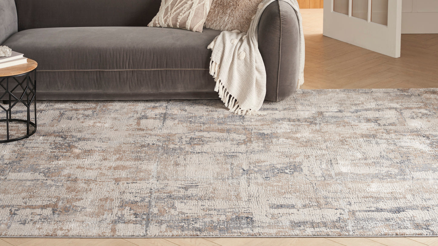 Nourison Rustic Textures 5'3" x 7'3" Beige Grey Modern Indoor Rug