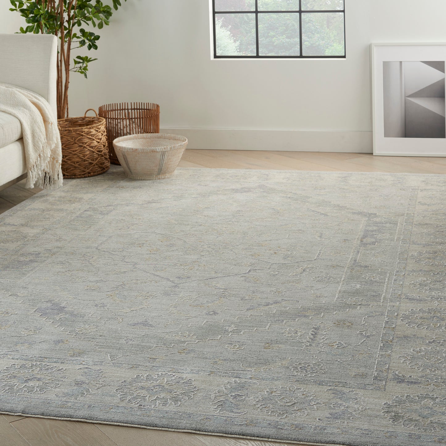 Nourison Infinite 9'3" x 12'7" Grey Vintage Indoor Rug