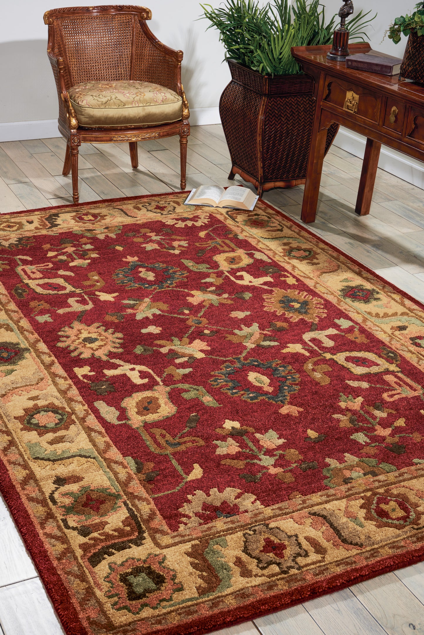 Nourison Tahoe 5'6" x 8'6" Red Traditional Indoor Rug