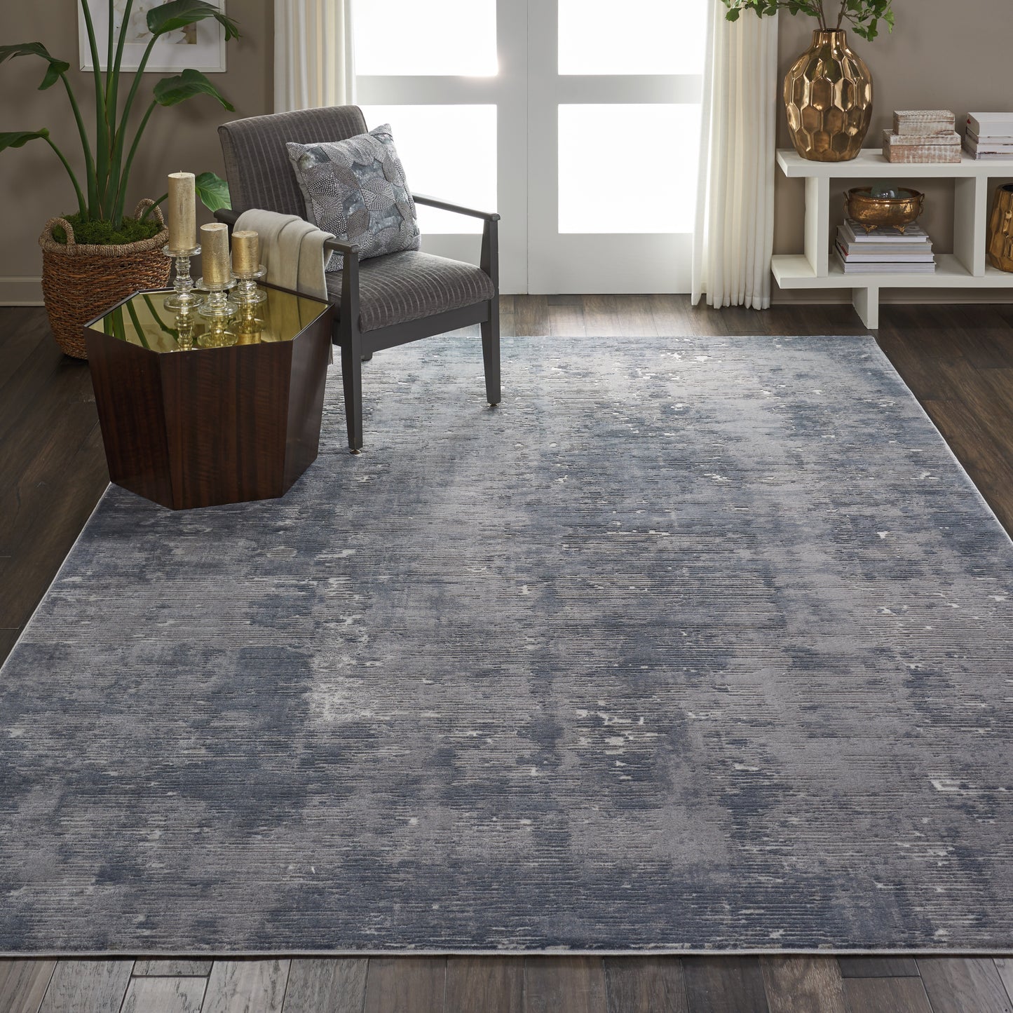 Nourison Rustic Textures 9'3" x 12'9" Grey Modern Indoor Rug