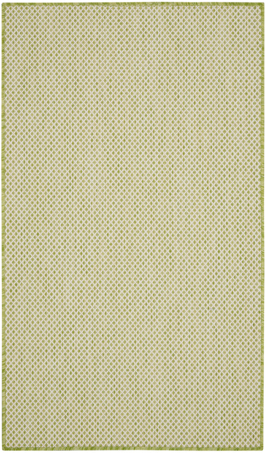 Nourison Courtyard 3' x 5' Ivory Green Modern Rug