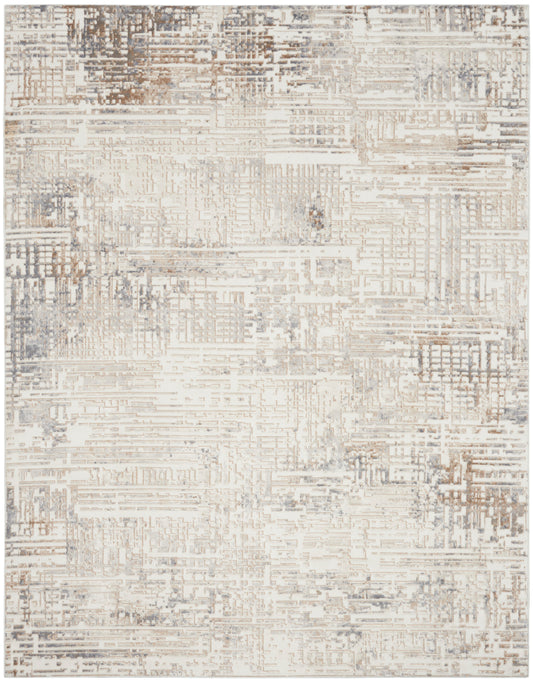 Calvin Klein CK005 Enchanting 8' x 10' Cream Grey Modern Indoor Rug