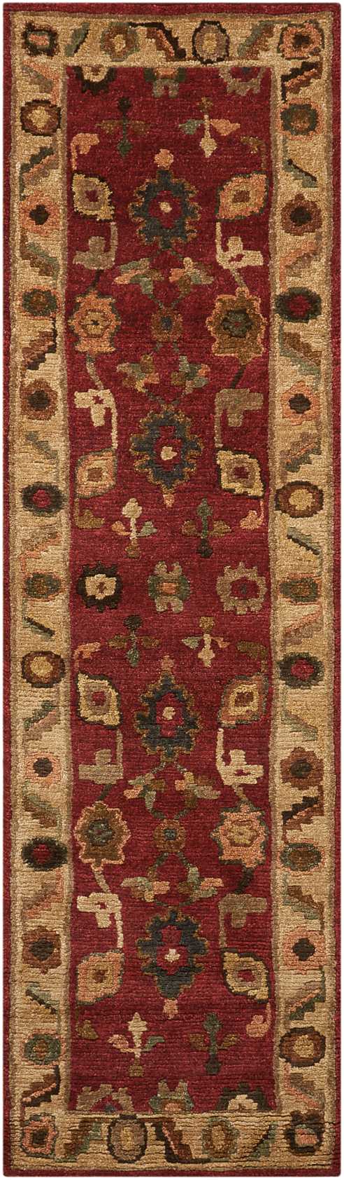 Nourison Tahoe 2'3" x 8' Red Traditional Indoor Rug