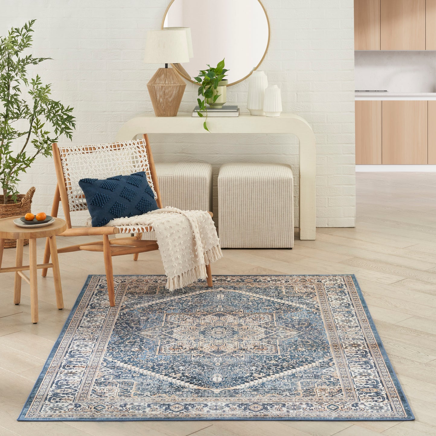 Nourison Vintage Home 3'9" x 5'9" Blue Bohemian Indoor Rug