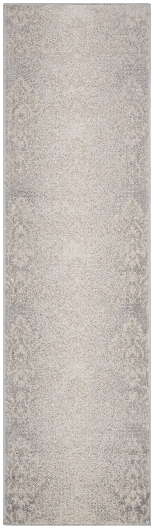 Nourison Elation 2'3" x 7'6" Ivory Grey Vintage Indoor Rug